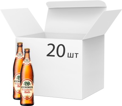 Упаковка пива PART Trading Wieninger Teisendorfer Hell світле фільтроване 5% 0.5 л х 20 шт