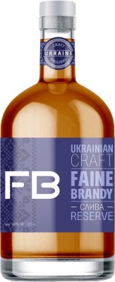Бренді плодовий Faine Brandy "Слива Резерв" ПСЕ 0.5 л 40%
