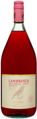 Вино напівгристе Civ&Civ Lambrusco dell'emilia Rosato Amabile рожеве напівсолодке 1.5 л 7.5%