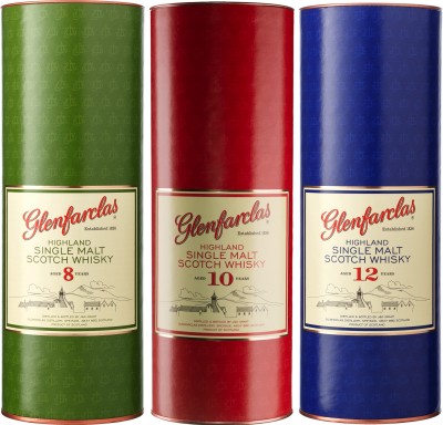 Набір віскі Glenfarclas 8 YO 0.7л 40% + Glenfarclas 10 YO 0.7л 40% + Glenfarclas 12 YO 0.7л 43%