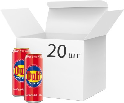 Упаковка пива PART Trading Duff Lagerbier Hell світле фільтроване 4.9% 0.5 л х 20 шт