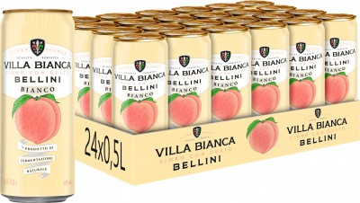 Упаковка Сидру Villa Bianca Fragolino Bellini 4.4% 0.33 л х 24 шт