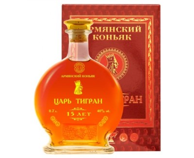 Коньяк "Царь Тигран" 15-летний в подарочной коробке 0,7л