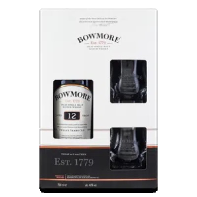 Віскі Bowmore GB 12yo +2 Glasses