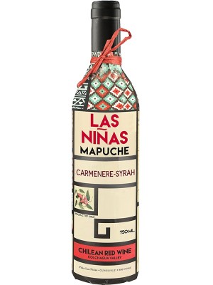 Вино Лас Ніньяс, Мапуче, Карменер-Сіра / Las Ninas, Mapuche, Carmenere-Syrah, червоне сухе 0.75л