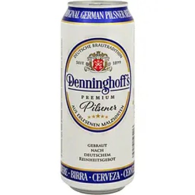Пиво Denninghoff's Pilsner світле фільтроване 4.9% 0.5 л з/б