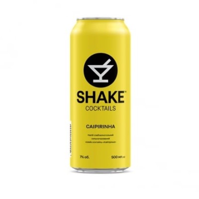 Нaпій 0,5 л Shake Кайпірінья слaбoaлкoгoльний сильнoгaзoвaний 7% oб з/б
