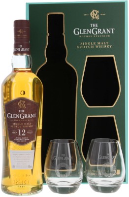 Віскі Glen Grant 12 YO 0.7 л 43% в подарунковій упаковці + 2 склянки