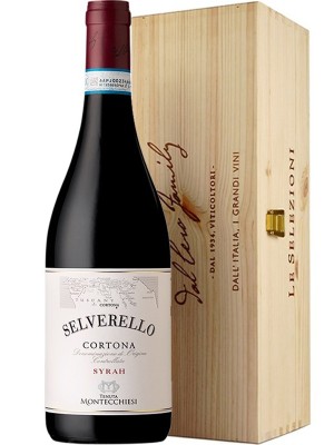 Вино Сельверелло, Сіра / Selverello, Syrah, Tenuta Montecchiesi, червоне сухе, 1.5л, в дерев'яній коробці