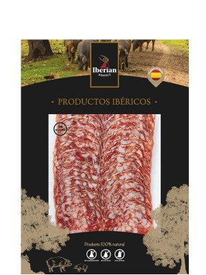 Ковбаса сиров'ялена Салчічон Іберико / Salchichon Iberico, Iberian Moments, нарізка 100г