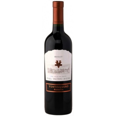 Вино Чили Ventisquero Reserva Merlot / Вентискуэро Резерва Мерло, Червоне, Сухе, 0.75 л [7808725400142]