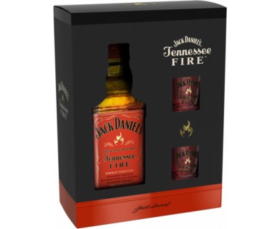 Віскі-Лікер Jack Daniel's (Джек Деніелс) Tennessee Fire +2 рюмки 35% 0.7 л