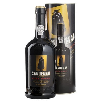 Подарунковий набір Вино Португалії Sandeman Ruby, Червоне, Сол. 0.75 л *2 пл. [2123423234239]