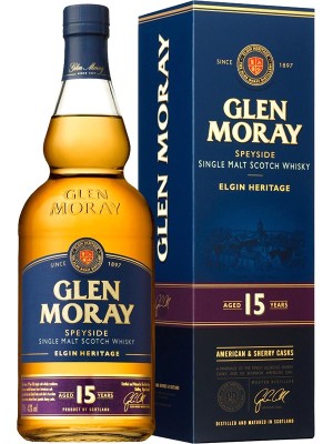 Віскі Глен Морей / Glen Moray, 15 років, 40%, 0.7л, в подарунковій коробці