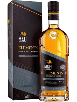 Віскі Елементс, Ред Вайн Каск / Elements, Red Wine Cask, M&H Distillery, 46%, 0.7л