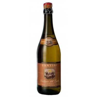 Вино Італії ігристе SANTINI Lambrusco Bianco 11%, Біле, Напівсолодке, 0.75 л [8001592002030]