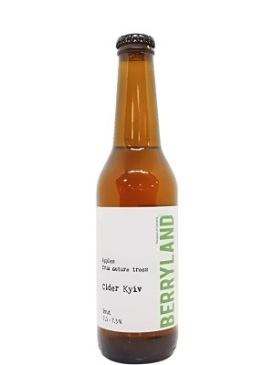 Сидр ігристий Київський / Kyiv Cider, Berryland, напівсолодкий 7-7.5% 0.33л