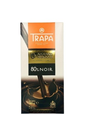 Шоколад чорний 80% без цукру, Trapa, 80г