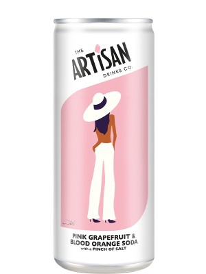 Напій газований Артізан, Пінк Грейпфрут та Блад Оранж Сода / Artisan, Pink Grapefruit & Blood Orange Soda, з/б, 0.25л