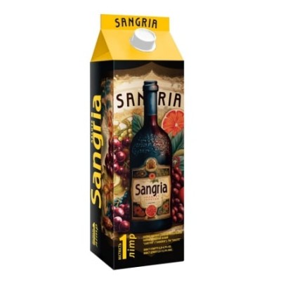 Напій винний 1 л SALUTE Sangria білий слабоалкогольний напівсолодкий 6-6,9% об пюр-пак