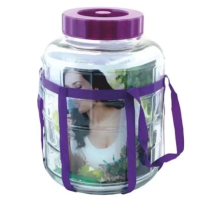 Бутель скляний багатофункціональний із гідрозатворів 5 л