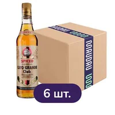Упаковка ромового напою Cayo Grande Club Spiced 35% 4.2 л