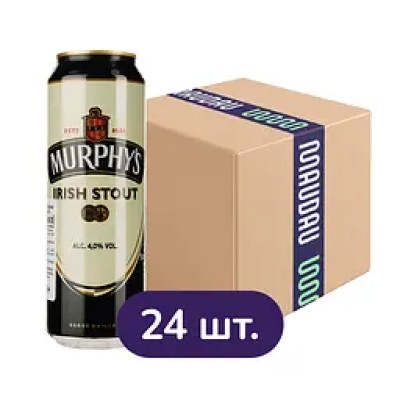 Упаковка пива Murphy's Irish Stout темного 4% 12 л з/б