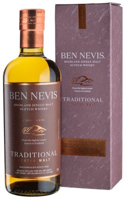 Віскі Ben Nevis Traditional Peated Malt Односолодовий 0.7 л 46% у подарунковій упаковці