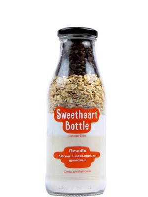 Суміш для випікання "Вівсяне печиво з шоколадними дропсами", Sweetheart Bottle, 500мл