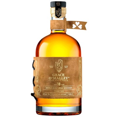 Віскі односолодовий Grace O'Malley 18 Y.O Single Malt Cognac Cask (wooden box) 0,75 л