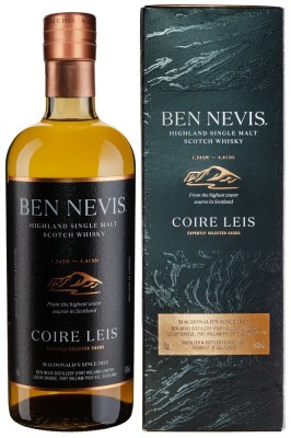 Віскі Ben Nevis Coire Leis Односолодовий 6-8 років витримки 0.7 л 46% у подарунковій коробці