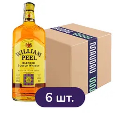 Упаковка віскі William Peel Blended Scotch Whisky 40% 6 л