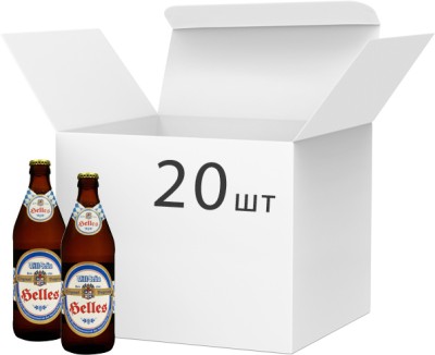 Упаковка пива Will Brau Helles світле фільтроване 4.9% 0.5 л х 20 шт.