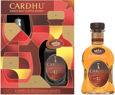 Віскі односолодовий Cardhu 12 років 0.7 л 40% у подарунковій упаковці + 2 склянки