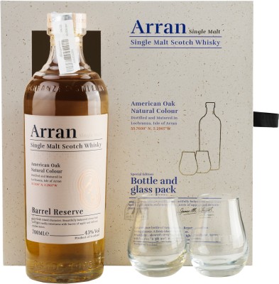 Віскі Arran Barrel Reserve 43% 0.7 л + 2 келихи в подарунковій коробці
