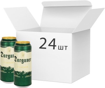 Упаковка пива Darguner Pilsener світле фільтроване 5% 0.5 л х 24 шт.