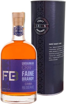 Бренді плодовий Faine Brandy Reserve Слива 0.5 л 40% у подарунковій упаковці