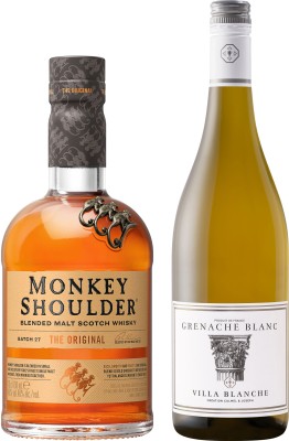Віскі Monkey Shoulder 0.7 л 40% + Вино Calmel & Joseph Villa Blanche Grenache Blanc 2022 біле сухе 0.75 л 13.5%