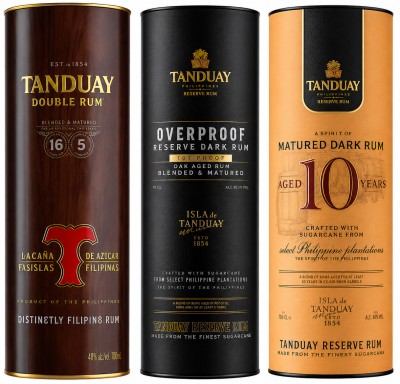 Набір рому Tanduay Double Rum 0.7 л 40% + Overproof Reserve Dark Rum 0.7 л 50.5% + 10 yo 0.7 л 40%