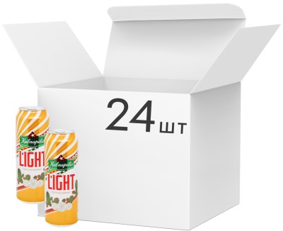 Упаковка суміші пива з текілою та лаймом Kalnapilis Light світле фільтроване 4% 0.568 л х 24 шт