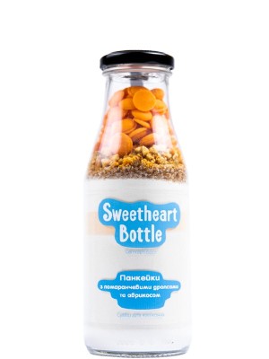 Суміш для випікання "Панкейки з абрикосом та помаранчевими дропсами", Sweetheart Bottle, 500мл