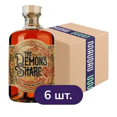 Упаковка рому The Demon's Share La Reserva Del Diablo 40% 4.2 л