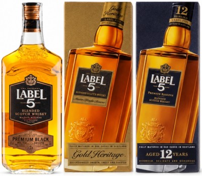 Набір віскі Label 5 Premium Black 0.7 л 40% + Gold Heritage 0.7 л 40% + 12 yo 0.7 л 40%