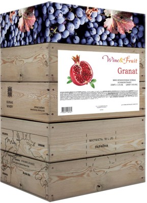 Вино ароматизоване Wine&Fruit Pomegranate червоне зі смаком граната 10 л 11%