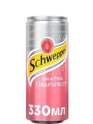Напій Швепс Рожевий Грейпфрут / Schweppes, Pink Grapefruit, 0.33л