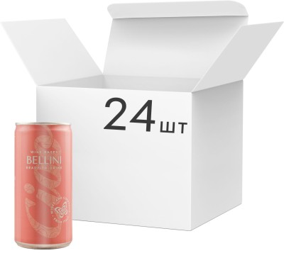 Упаковка винного напою газованого Ciao Bellini a base divino Frizzante білий солодкий 5.5% 0.2 л х 24 шт