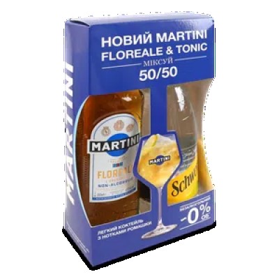 Н-р напій Martini FlorealeБ/а0,75л +тонік Schwep1л