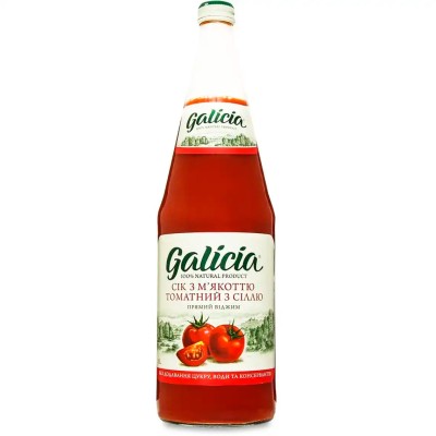 Сік та м'якоттю томатний Galicia 1 л