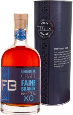 Коньяк Faine Brandy Виноград XO 0.5 л 40% у подарунковій упаковці