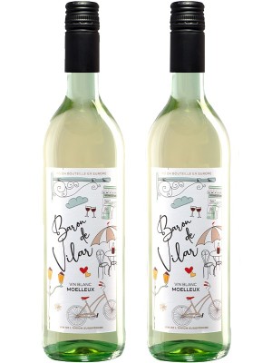 Вино Барон де Вілар, Вайт Медіум Світ / Baron de Vilar, White Medium Sweet, Peter Mertes, біле напівсолодке 2*0.75л